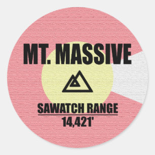 Mt. Massive Classic Round Sticker
