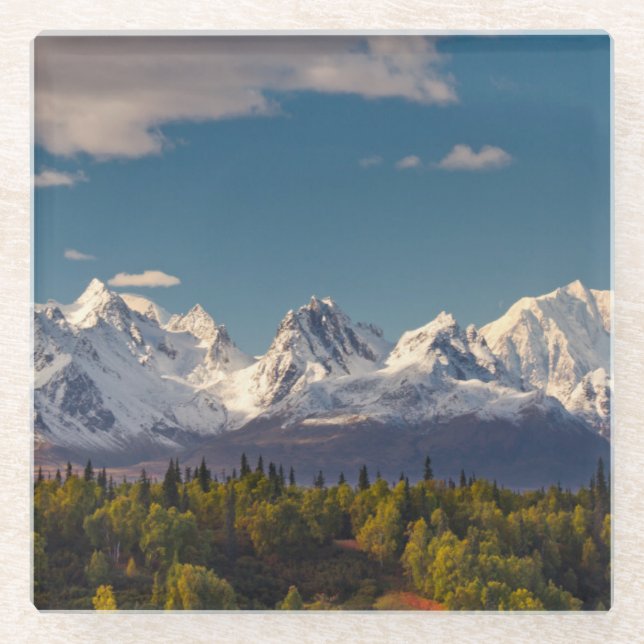 Mt. McKinley | Alaska Glass Coaster (Front)