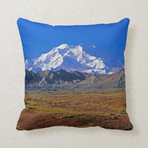 Mt . McKinley Denali National Park , Alaska Throw Pillow