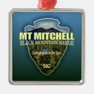 Mt Mitchell (arrowhead) Metal Ornament