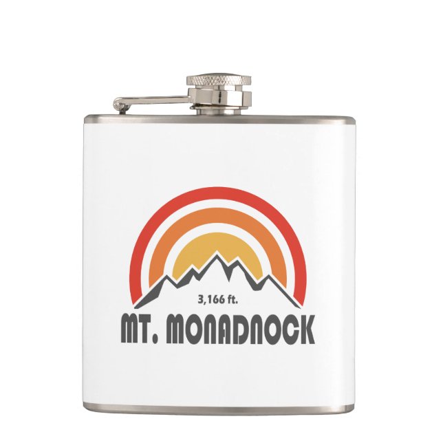 Mt. Monadnock New Hampshire Hip Flask (Front)
