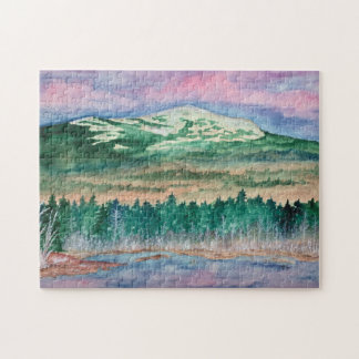 Mt Monadnock New Hampshire - Mountain Watercolor  Jigsaw Puzzle