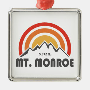 Mt. Monroe New Hampshire Metal Ornament