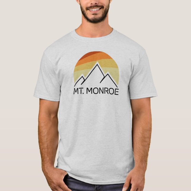 Mt. Monroe New Hampshire Retro T-Shirt (Front)