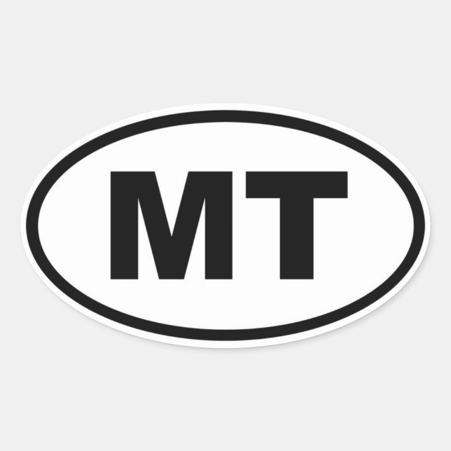 MT Montana Oval Sticker (Front)