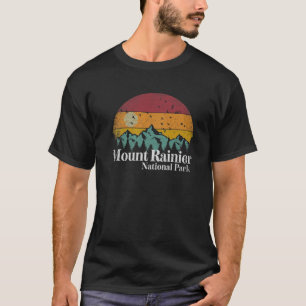 Mt. Mount Rainer National Park Mountains Retro Hik T-Shirt