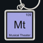 Mt - Musical Theatre Chemistry Element Symbol Tee Keychain<br><div class="desc">Mt is for Musical Theatre 

 Support the science of chemistry while making others laugh with this line of products that take the chemical symbol from the periodic table that you're used to and give them another meaning altogether.</div>