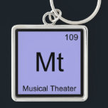 Mt - Musical Theatre Chemistry Element Symbol Tee Keychain<br><div class="desc">Mt is for Musical Theatre 

 Support the science of chemistry while making others laugh with this line of products that take the chemical symbol from the periodic table that you're used to and give them another meaning altogether.</div>