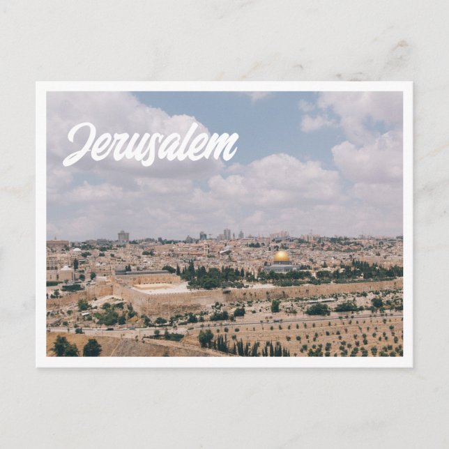 Mt of the Olives Photo Jerusalem Postcard (Front)