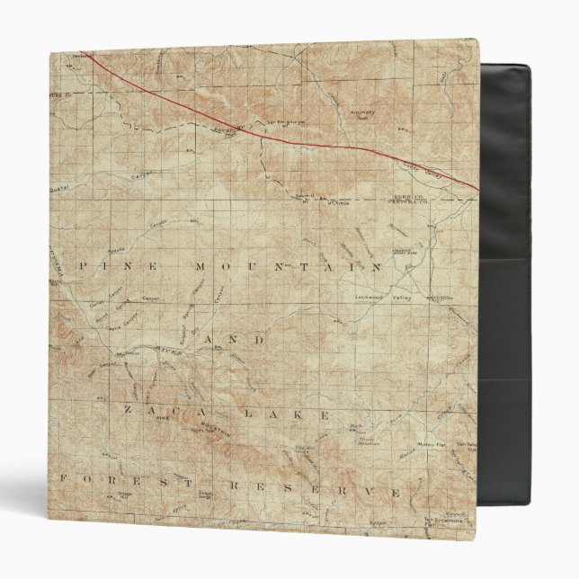 Mt Pinos quadrangle showing San Andreas Rift Binder (Front/Inside)