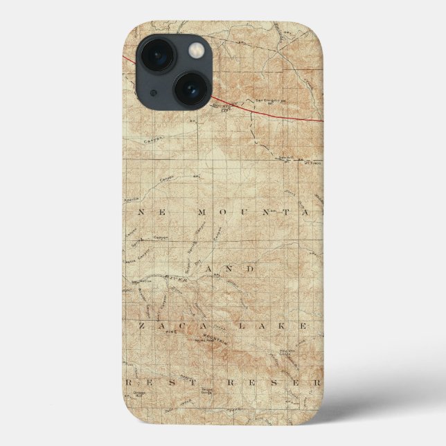 Mt Pinos quadrangle showing San Andreas Rift Case-Mate iPhone Case (Back)