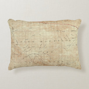 Mt Pinos quadrangle showing San Andreas Rift Decorative Pillow