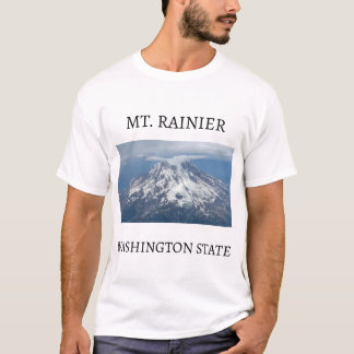 MT. Rainier Aerial Photo with Stratus Cloud T-Shirt