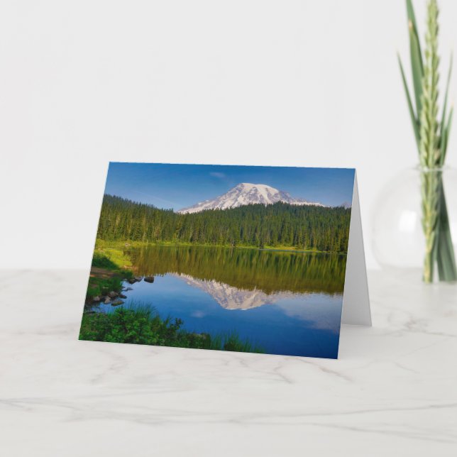 Mt. Rainier and Reflection Lake Card (Front)