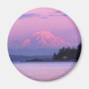 Mt. Rainier at Sunset, Washington State. Magnet