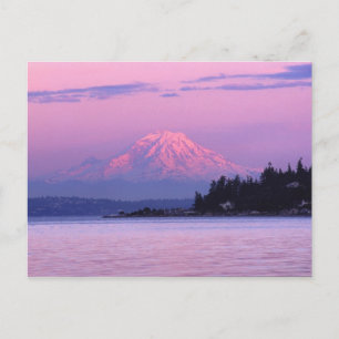 Mt. Rainier at Sunset, Washington State. Postcard
