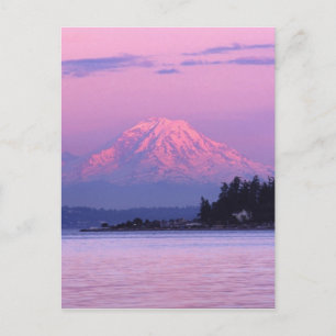 Mt. Rainier at Sunset, Washington State. Postcard
