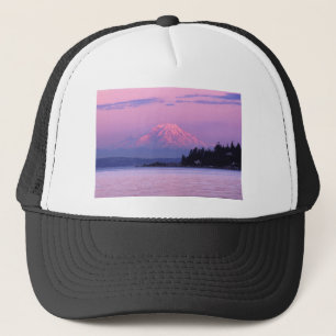 Mt. Rainier at Sunset, Washington State. Trucker Hat