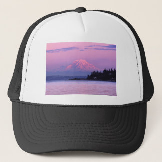 Mt. Rainier at Sunset, Washington State. Trucker Hat