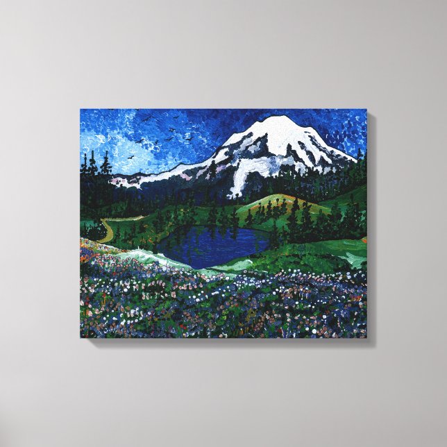 Mt Rainier Canvas Print (Front)