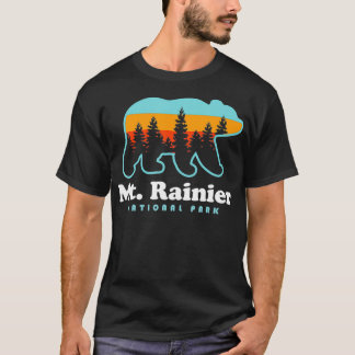 Mt Rainier National Park Hikes Washington Bear  T-Shirt