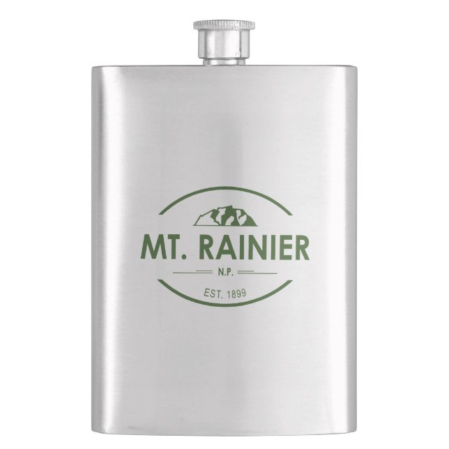Mt. Rainier National Park Hip Flask (Front)