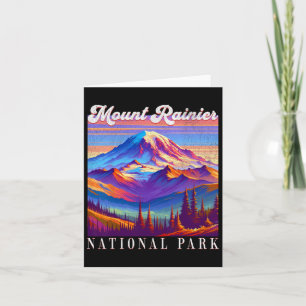 Mt. Rainier National Park Mountain Art Souvenir 1 Card