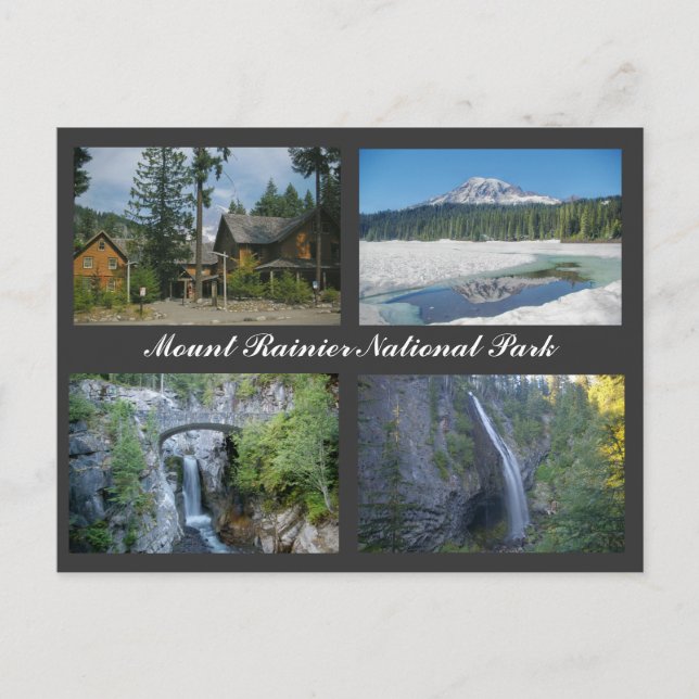 Mt. Rainier National Park postcard (Front)