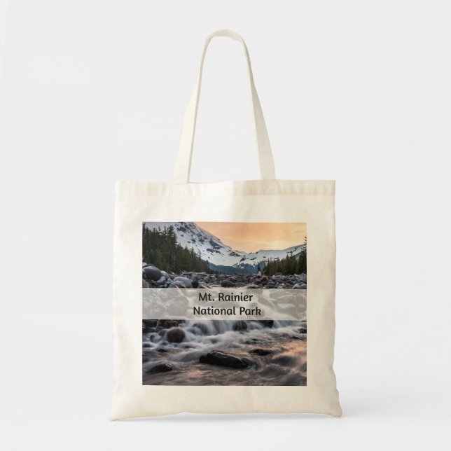 Mt. Rainier National Park Souvenir  Tote Bag (Front)