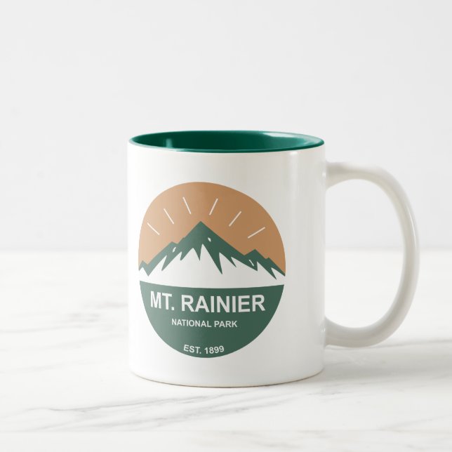 Mt. Rainier National Park Two-Tone Coffee Mug (Right)