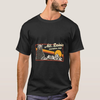 Mt Rainier National Park Vintage Bear Graphic T-Shirt