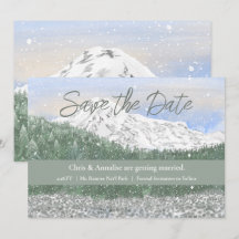 Mt Rainier National Park Wedding Save the Date