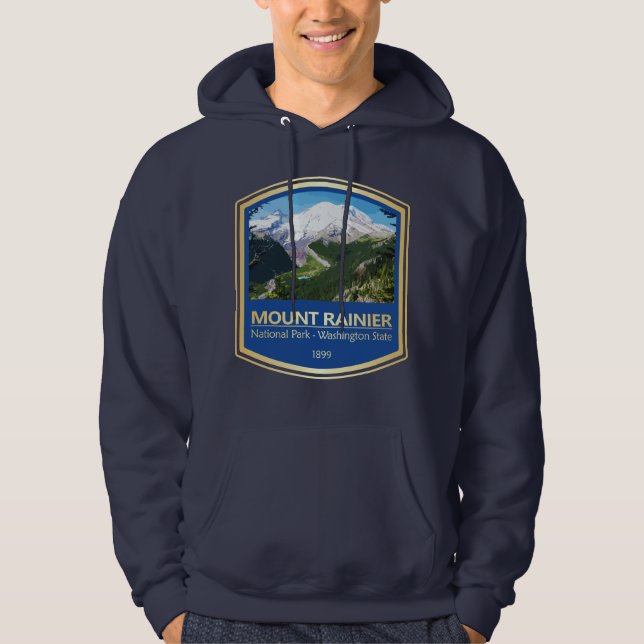 Mt Rainier NP (PF1) Hoodie (Front)