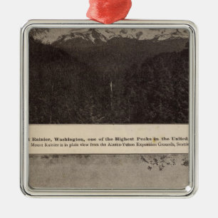 Mt Rainier Snoqualmie R Metal Ornament
