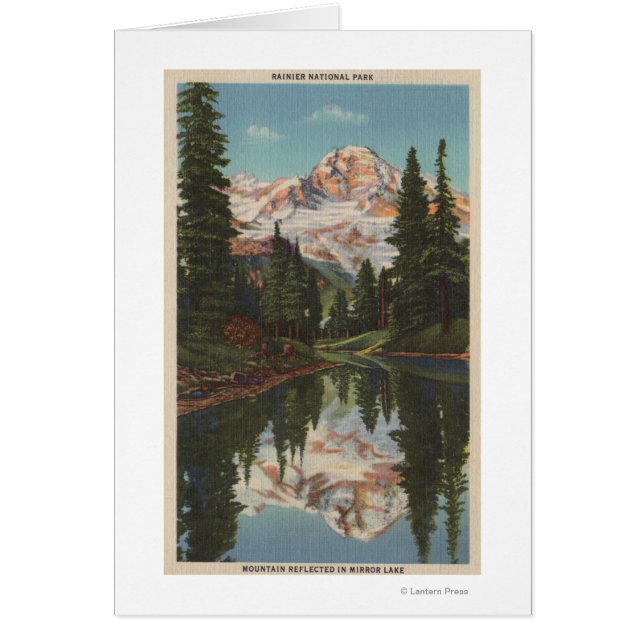 Mt. Rainier, WA - Mirror Lake with Mt. Reflection (Front)