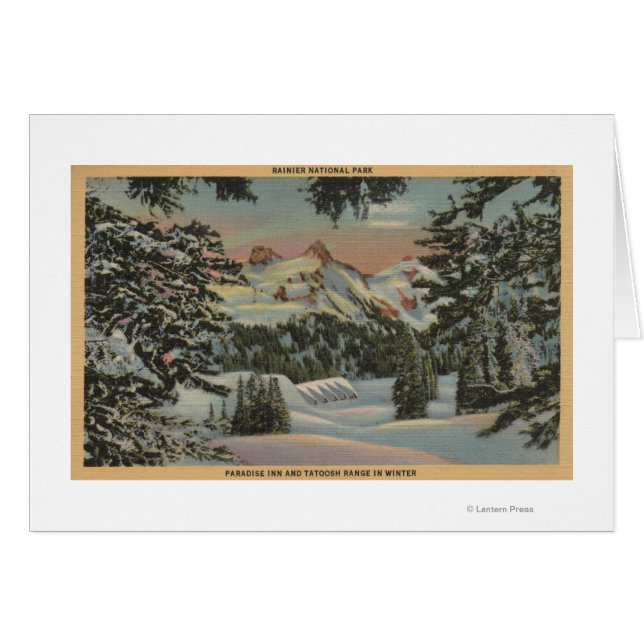 Mt. Rainier, WA - Paradise Inn & Tatoosh Range (Front Horizontal)