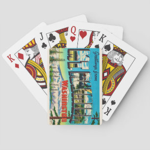 Mt Rainier Washington Retro Playing Cards