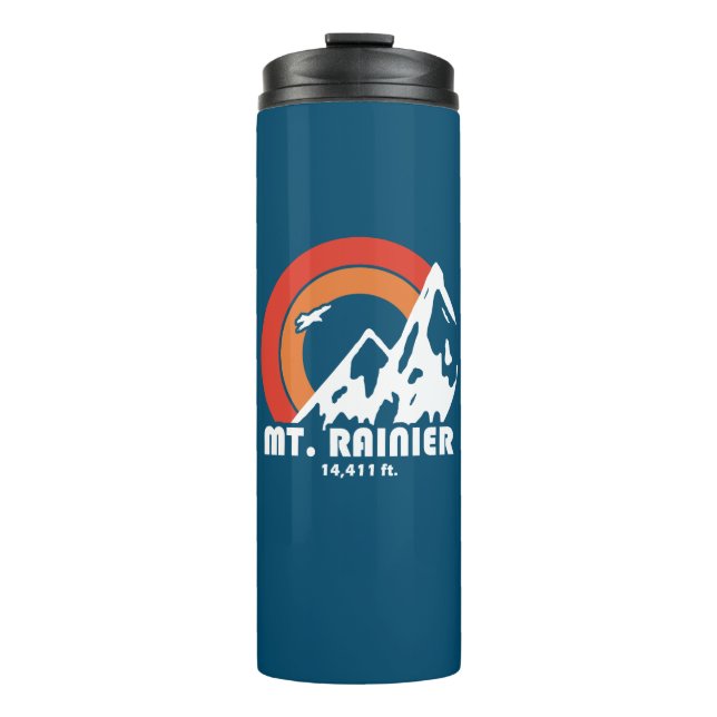 Mt. Rainier Washington Sun Eagle Thermal Tumbler (Front)