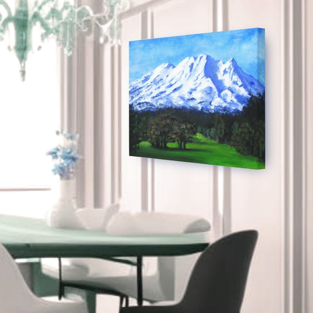 MT RUAPEHU, NZ, Snowy Mountain Pastures Canvas Print (Creator Uploaded)