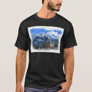 Mt Rundle and Famous Hotel, Banff, Alta, Canada T-Shirt