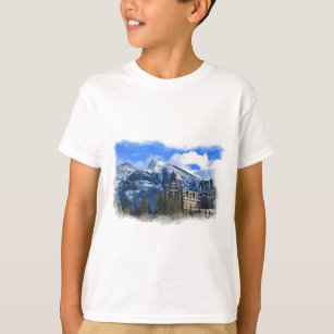 Mt Rundle and Famous Hotel, Banff, Alta, Canada T-Shirt