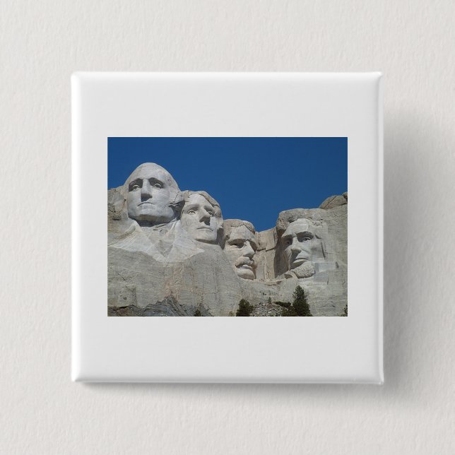 Mt. Rushmore 2 Inch Square Button (Front)