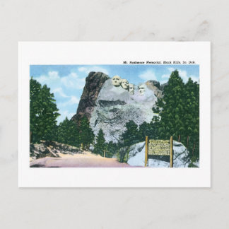 Mt. Rushmore, Black Hills, South Dakota Postcard