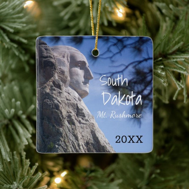 Mt. Rushmore National Park Christmas Ornament (Tree)