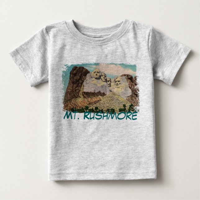 Mt. Rushmore Painted Baby Shirt (Front)