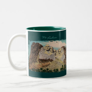 Mt. Rushmore Painted Coffee Mug