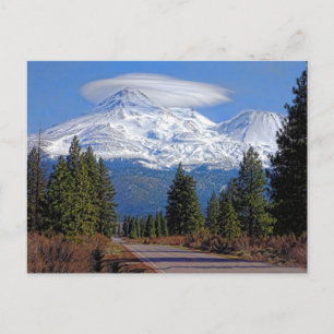 MT SHAST WITH LENTICULAR POSTCARD