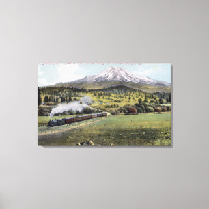 Mt. Shasta and Southern Pacific Rail Canvas Print