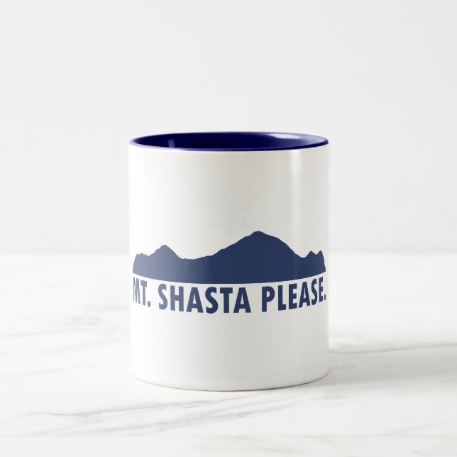 Mt. Shasta California Please Two-Tone Coffee Mug (Center)