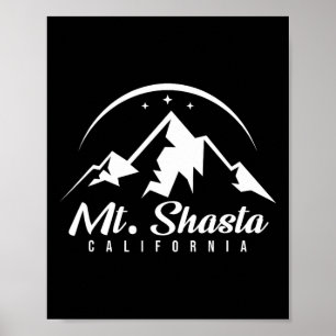 Mt. Shasta California Ski Resort Skiing Snowboardi Poster